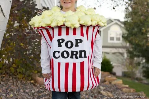 Bucket of Popcorn Costume...with HUGE popped kernels Make It