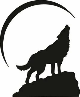 Wolf Howling at the Moon Silhouette Wolf Clip Art Moon Svg E