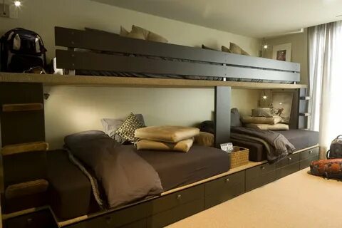 Twin Over Full Bunk Bed Bedroom Contemporary with None Moder