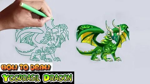 How to Draw Yggdrasill Dragon Dragon City - YouTube