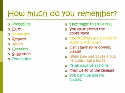 MODAL VERBS part one GAME: Who gets the higher score by choosing the correct fun
