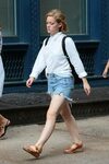 Jane Levy in Jeans Shorts - Out in New York City - August 20