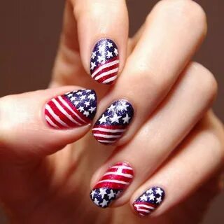 20 Awesome American Flag Nail Art that You Must See https://