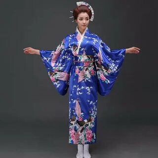 15.37US $ 47% OFF|National Trends Women Sexy Silk Satin Kimono Yukata With ...