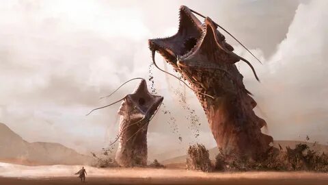 Sandworms by Manuel Robles Dune art, Dune book, Dune