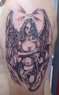 Angel and Demon Tattoo Tribal Modele Tatouage Mi Pictures