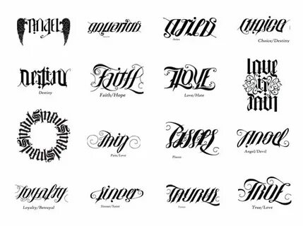 Nice Ambigram Tattoos Designs