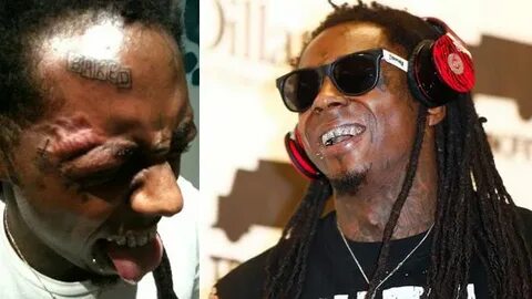 Lil Wayne gets skateboarding brands tattooed on his face