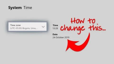 How to change the date and time on your xbox one - YouTube