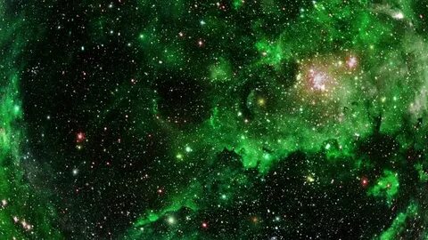 flying through stars nebulae - green Stock Footage Video (10