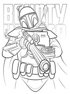Free printable Boba Fett coloring pages For Boys