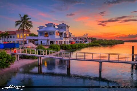 1000 North Jupiter Florida Sunset from Fishing Pier HDR Phot