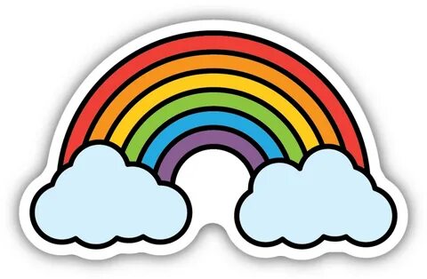 Rainbow Sticker Clipart - Full Size Clipart (#5690717) - Pin
