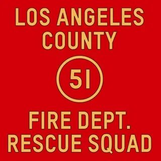 DECAL - CALIFORNIA - LOS ANGELES COUNTY FIRE RESCUE - SQUAD 