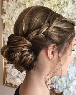 Braid Updo Hairstyle For Long Hair Bridesmaid hair updo, Bra