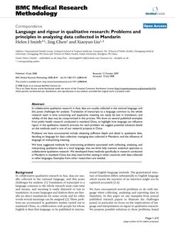 PDF) Language and rigour in qualitative research: Problems and principles in ana