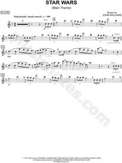 "Star Wars (Main Theme) - Flute" from 'Star Wars' Sheet Musi