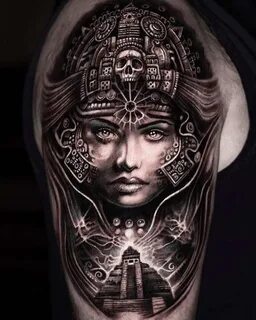▷ ▷ Black and Grey (LOS MEJORES NEGROS Y GRISES) Aztec tatto