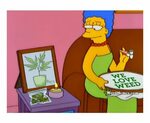 Marge Simpson Loves Weed Funny Marijuana Cartoon Weed Memes
