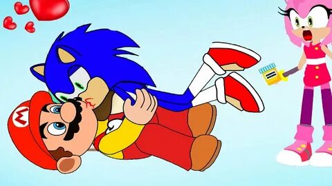 Sonic Kiss Mario, Sonic Amy Squa - Super Mario x Princess Pe