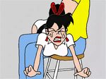 Xbooru - animation gif over the knee paddle schoolgirl spank