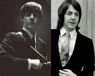 Real Paul McCartney on left, Plastic Macca want-a-be Fake ak