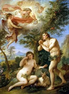 "Charles-Joseph Natoire The Rebuke of Adam and Eve" by pdgra
