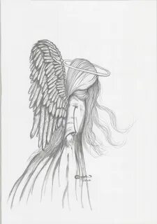 Angel in Silence...(Pencil Drawing by CC Crystow) Angel draw
