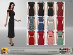 Lonelyboyts4 1930s Charm Dress Recolor Sims 4 clothing, Sims