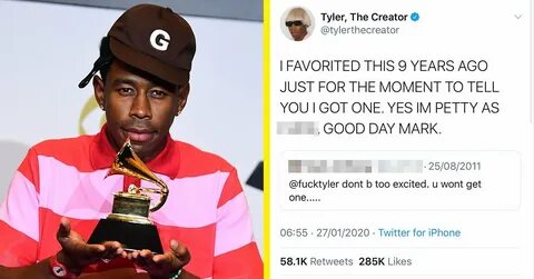 Tyler, The Creator Responds To Tweet After Grammys Win