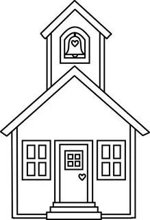 Lovely School House Coloring Page : Coloring Sky Coloring pa