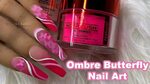 Ombre Butterfly Nail Art/ Nail Art Tutorial - YouTube