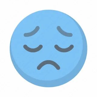Blue, depressed, emoji, face, sad, sick icon - Download on I