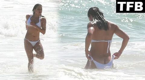 Michelle Rodriguez Flashes Her Nude Tits & Butt in Tulum (48