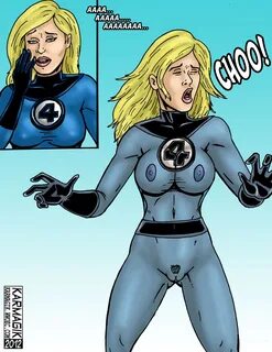 Comic-Images " Invisible Woman - sneezing affects her contro