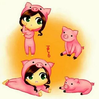 Supergirlygamer Cute drawings, Chibi, Pig images