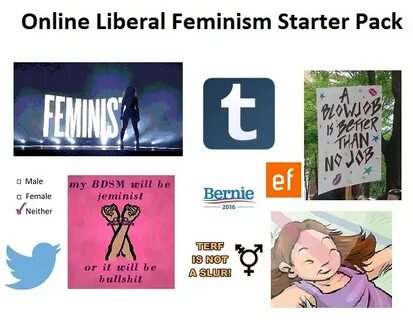 Onine Liberal Feminism Starter Pack Starter Packs Know Your 