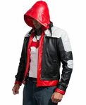 Batman Arkham Knight Game Red Hood Leather Jacket & Vest Cos