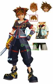 Roxas's clothes mixid with sora and hairdo kh 3 Kingdom hear