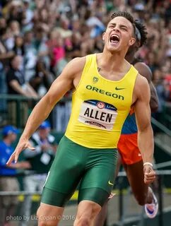 Devon Allen wins the men's 110-meter hurdles at the 2016 U. 