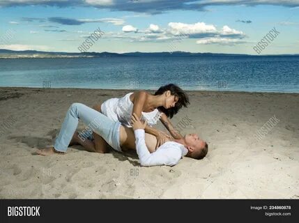 Making love on a beach