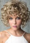 Women's Light Brown Color Curly Synthetic Hair Wigs Lace Fro
