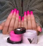Pin by Chloe Crighton on Nails Pink tip nails, Pink acrylic 