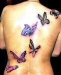41+ Extremely Beautiful Butterfly Tattoos On Back For Girls 