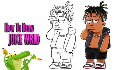 How to draw JUICE WRLD the Simpson style - YouTube