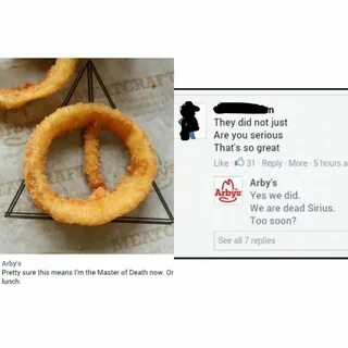 arby's facebook just hit me with that amorentia - Imgur