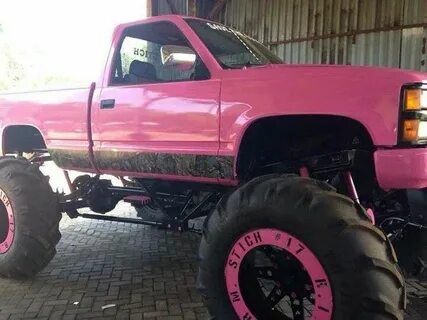 I would want it purple :) Jacked up trucks, Pink truck, Truc
