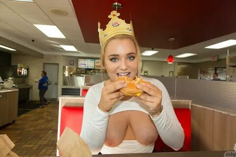 Boob Flash At Burger King