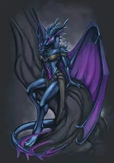 Female Royal Blue Dragonborn Wings Empress Queen Sorcerer Fu