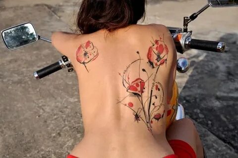 Pin de Natalia Bespalova en Тату Flores de amapola, Amapolas